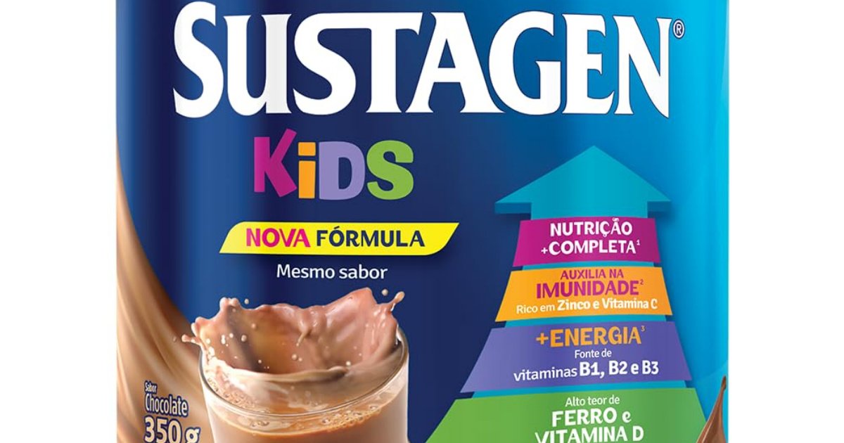 Sustagen Kids Complemento Alimentar Sabor Chocolate - Lata 350G